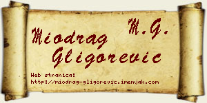 Miodrag Gligorević vizit kartica